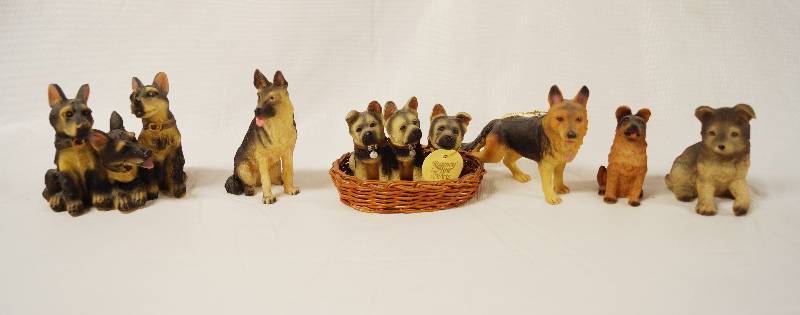 lot 2109 image: Lot of German Shepherd Dog Figurines - Cute