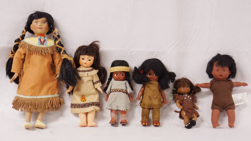 lot 2124 image: Lot of Native American Dolls - See Photos for Details