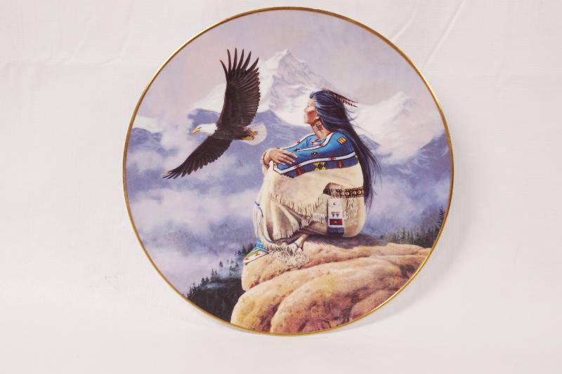 lot 2134 image: The Hamilton Collection Decorative Plate - Proud Dreamer - See Photos for Details