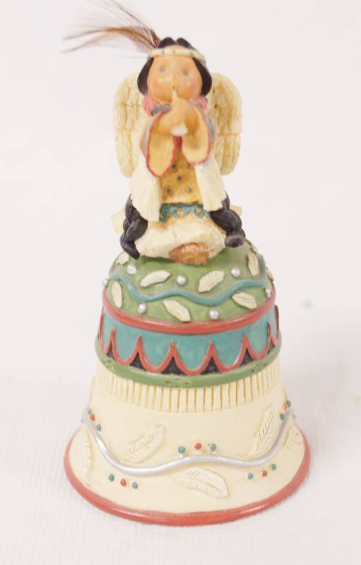 lot 2146 image: Native American Ceramic Bell - 1999 Enesco Corporation