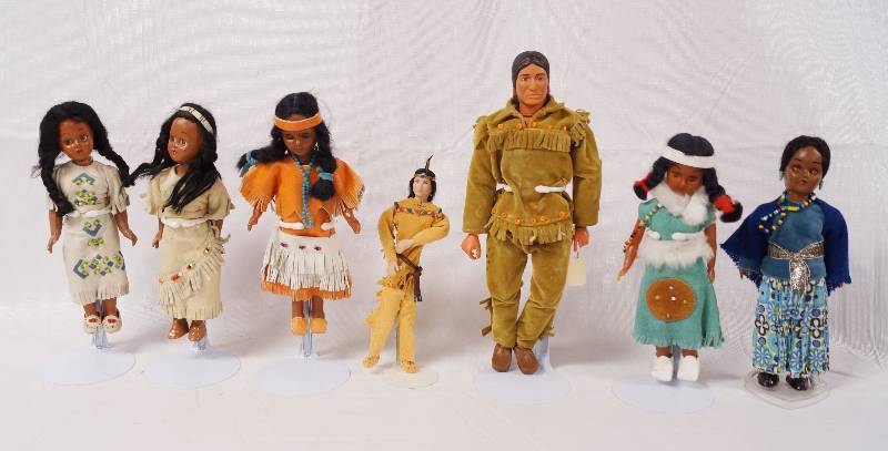 lot 2157 image: Lot of Native American Dolls - See Photos for Details