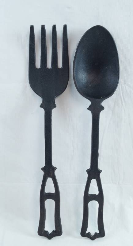 lot 2287 image: LARGE Apco Japan Decorative Fork and Spoon - Neat
