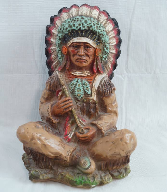 lot 2295 image: Native American Man Figurine - See Photos for Details