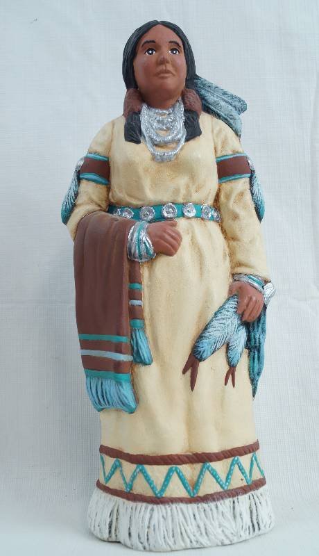 lot 2306 image: Native American Indian Figurine of an Indian Princess