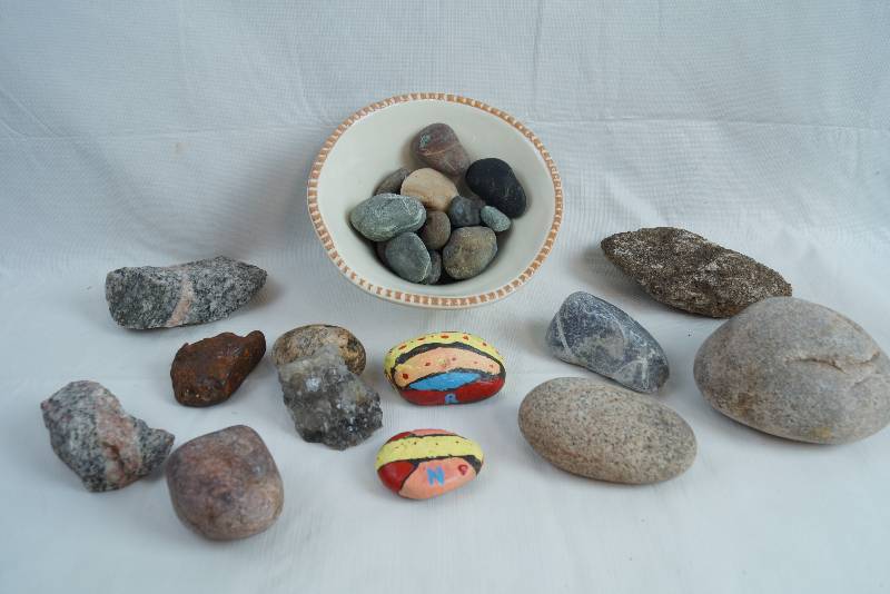 lot 2309 image: Lot of neat rocks Some painted
