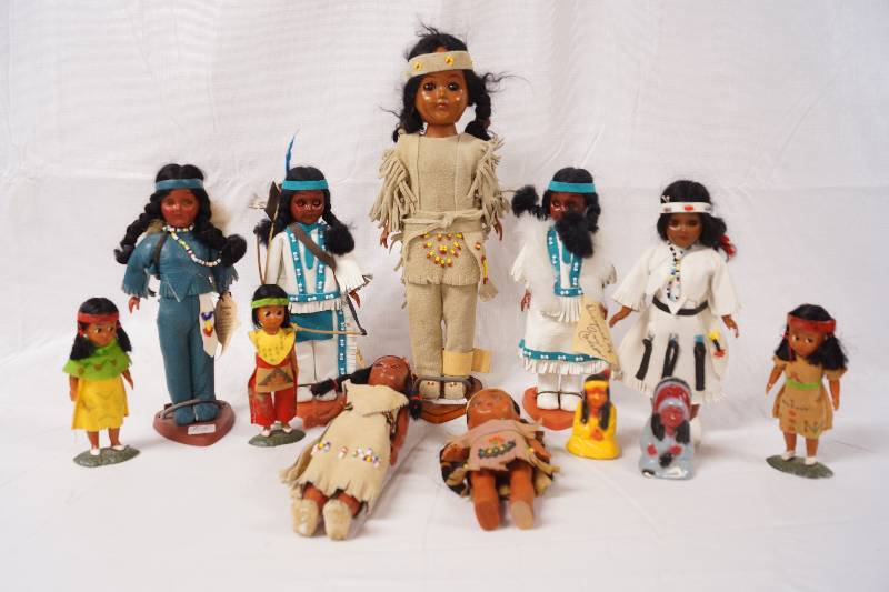 lot 2222 image: Lot of Native American Dolls - See Photos for Details