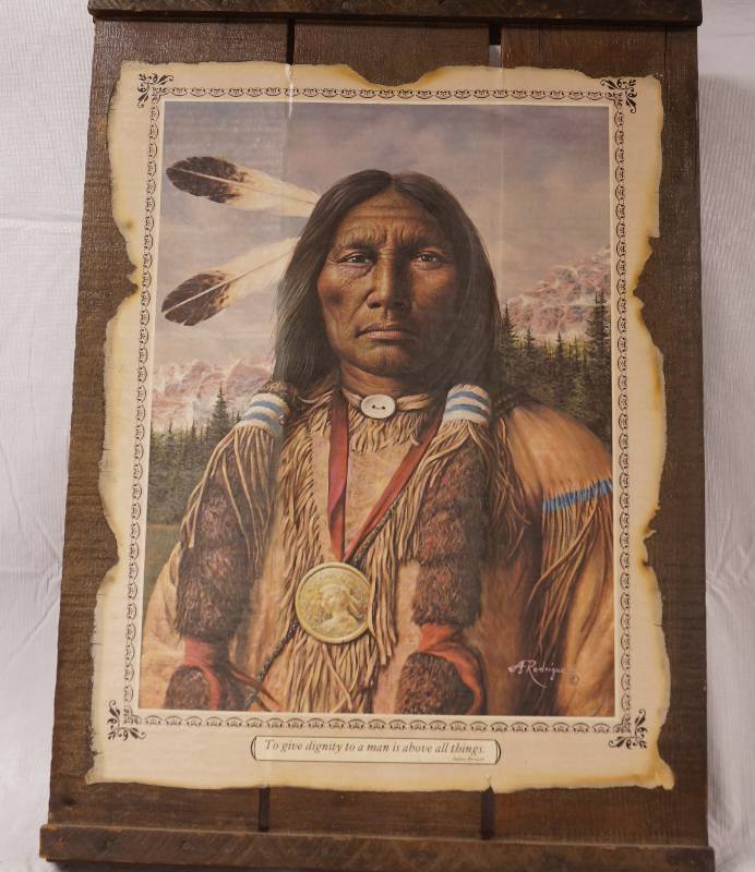 lot 2182 image: Native American Wall Decor - Quote from Indian Proverb - Very Cool