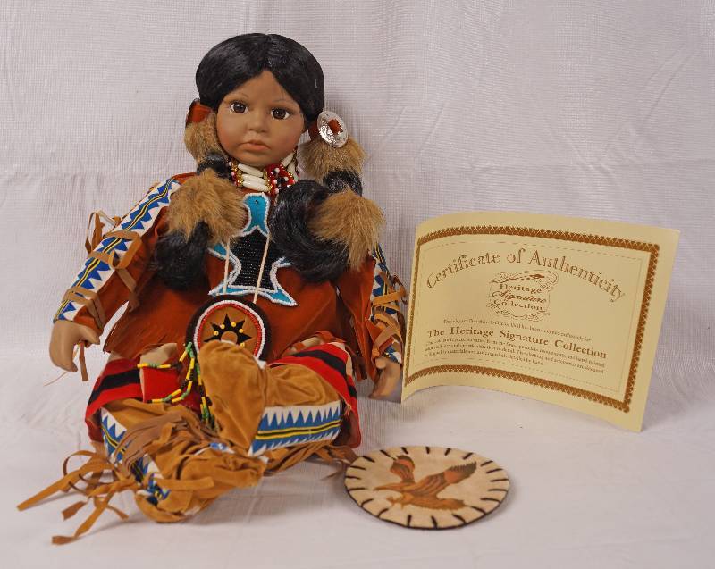lot 2198 image: Heritage Signature Collection - Soaring Eagle Porcelain Doll - Gorgeous
