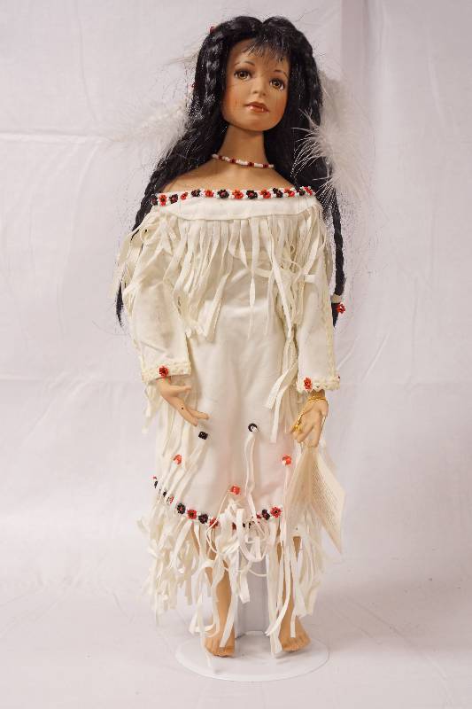 lot 2208 image: Paradise Galleries Native American Porcelain Doll - Very Pretty