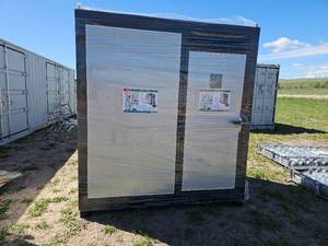 lot 7698 image: Unused&nbspKJ K1522 Heavy-Duty Portable Restroom with Shower 74 x 5 x 8