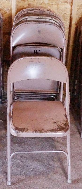 lot 6388 image: Lot of 12 Commercial Metal Folding Chairs - Great for Parties or Cook Outs