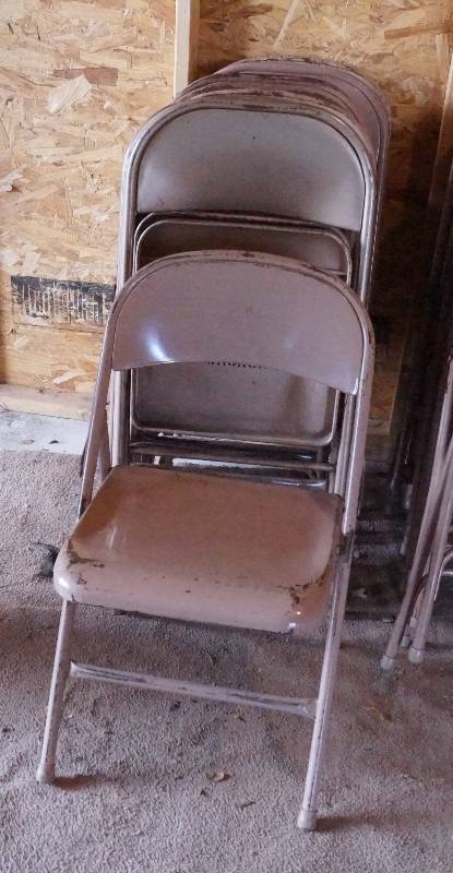 lot 6389 image: Lot of 12 Commercial Metal Folding Chairs - Great for Parties or Cook Outs