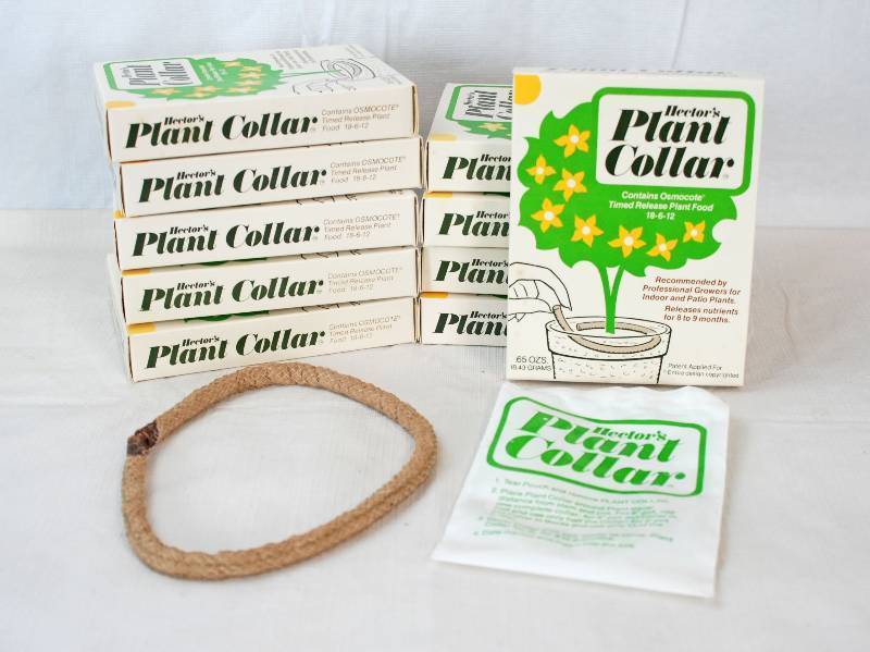lot 1001 image: Lot of 10 Hectors Plant Collar - Dissolving Plant Food Ring for Your Flowers or Garden - NEW, INDIVIDUALLY WRAPPED, RETAIL PACKAGES