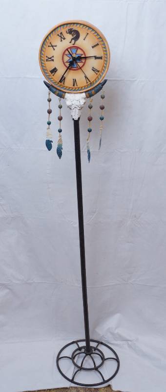 lot 2228 image: Native American Standing Clock - Very Neat