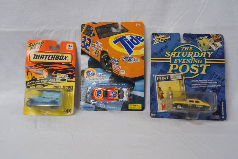 lot 2382 image: Lot of 3 Race Cars- All New in Package