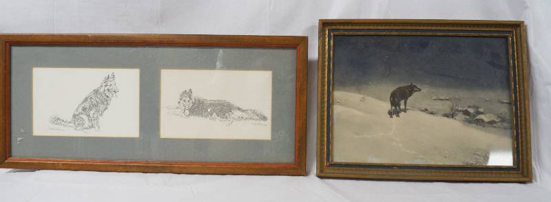 lot 3006 image: Lot of 2 Framed Art Pieces- So Cool