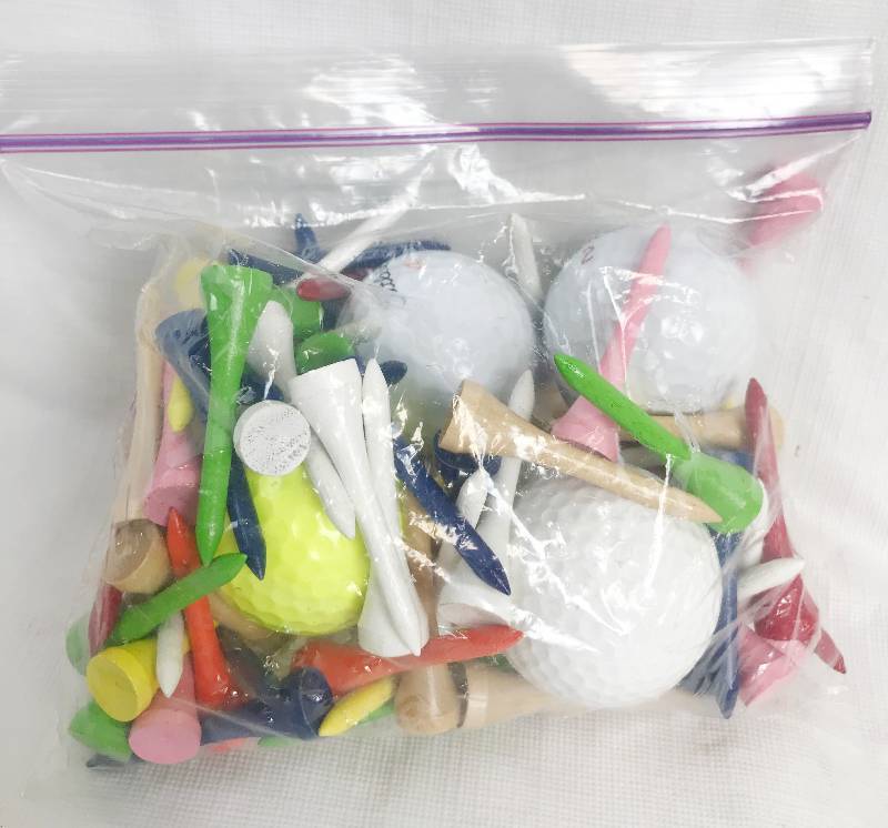 lot 9657 image: Lot of Golf Balls and Tees- So Many Colors