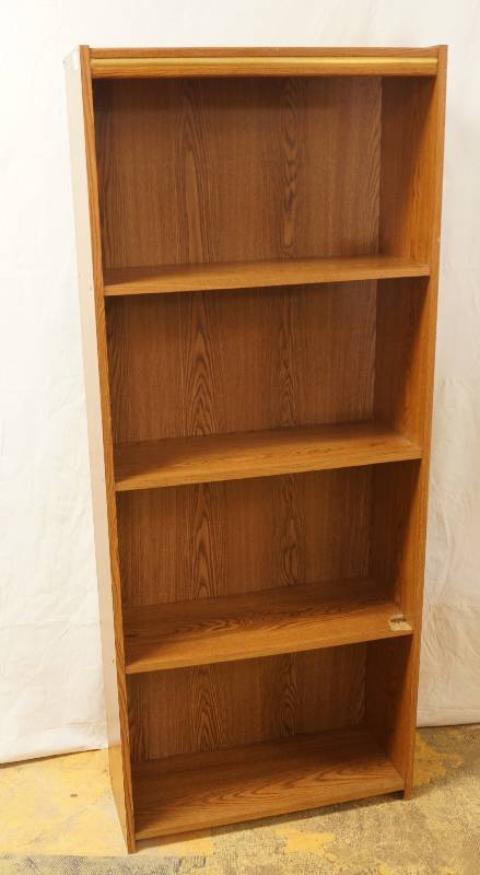 lot 3193 image: Wood Shelving unit - See Photos for Measurements