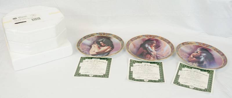 lot 3209 image: Lot of 3 Plates from the Native Beauty Collection - See Photos - Beautiful Plates