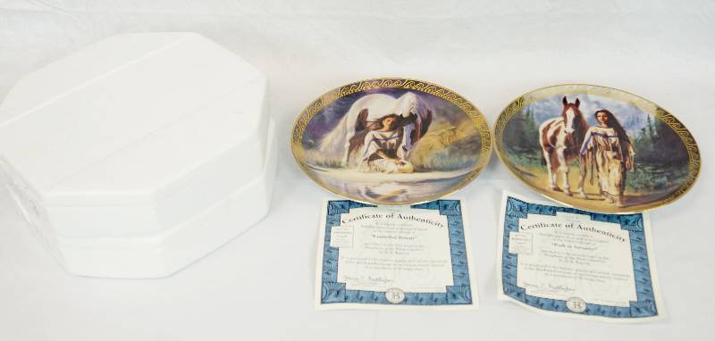 lot 3210 image: Lot of 2 Plates from the Daughters of the Wind Collection - Gorgeous