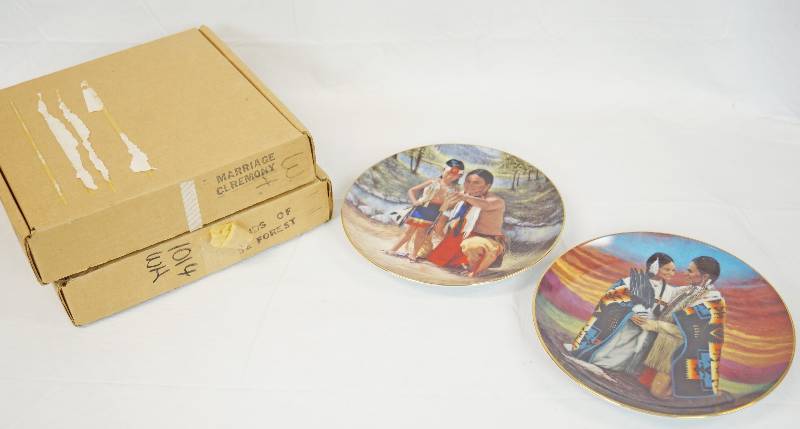lot 3227 image: Two Plates from the Proud Indian Families Collection - Very Neat - See Photos