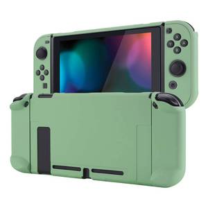 lot 45136 image: eXtremeRate PlayVital Back Cover for Nintendo Switch Console, NS Joycon Handheld Controller Separable Protector Hard Shell, Customized Dockable Protective Case for Nintendo Switch - Matcha Green