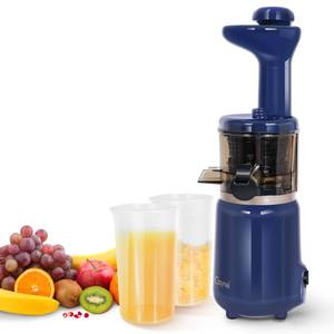 lot 45140 image: CAYNEL Compact and Portable Cold Press Juice, Masticating Slow Juicer with 1.77� Extra Wide Inlet Funnel for Fruites and Vegetables,Includes Brush, 16 oz Juice Cup, Easy to Clean,Blue