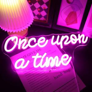 lot 45143 image: Nordstylee Led Once Upon A Time Neon Sign Letters USB Powered Neon Lights for Girls Room Home Art Wall Decor BirthdayWedding Party Window Living Room Decor Christmas Gift(Pink)