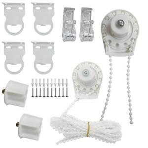 lot 45162 image: 2 Set Roller Shade Accessory Set, Roller Blinds Connector Shades Clutch for 1.1(28mm) Tube Fitting Parts Repair Kit Complete with Child Safty P-Clips and Transparent Handle