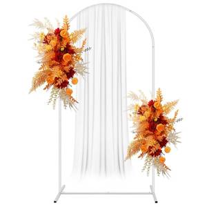 lot 45184 image: Wedding Arch Backdrop Stand, 6 FT Square White Metal Arch Backdrop Stand for Wedding Ceremony Photo Booth, Outdoor Indoor Birthday Party, Garden Floral Balloon Arch Decoration(White)