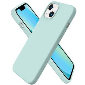 lot 45207 image: ORNARTO Compatible with iPhone 13 Case 6.1, Slim Liquid Silicone 3 Layers Full Covered Soft Gel Rubber Case Cover 6.1 inch-Mint Green