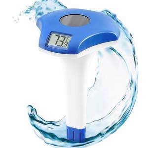 lot 45216 image: AccuMeter Solar Pool Thermometer Floating Easy Read, with LCD Large Digital Display, IPX-8 Waterproof, Floating Swimming Pool Thermometer, Gauge for Swimming Pools, Spa, Hot Tubs