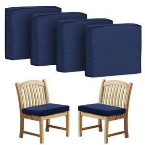 lot 45227 image: Jadoxy Patio Seat Cushion Covers 4 Pack,Outdoor Furniture Chair Seat Cushion Replacement Cover for Couch,Sofa (Replacement Covers Only) (24244, Dark Blue)