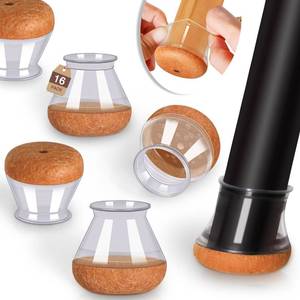 lot 45244 image: Chair Leg Floor Protectors for Hardwood Floors Felt Furniture Pads Silicone Caps 16 Pack Non Slip Reduce Noise Clear Round Medium Fit 34  1-316 (1930mm)