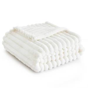 lot 45258 image: Bedsure White Throw Blanket for Couch - GentleSoft Cozy Soft Blankets for Women, Cute Small Fleece Throws for Girls, Birthday Gifts for Women Mom, Fathers Day Decor Gifts, Off White, 50x60 Inches