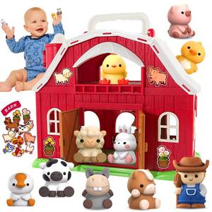 lot 45274 image: Toddler Toys For 1 2 3 Years Old Boys And Girls, Big Barn Toy With Farm Animal, Toddler Educational Montessori Toys, Farm Pretend Playset Toy, Christmas Birthday Gift For Toddler Baby Boys Girls