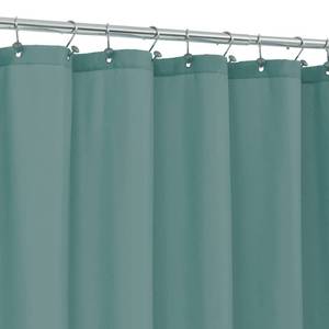 lot 45280 image: ALYVIA SPRING Teal Fabric Shower Curtain Liner Waterproof - Soft & Light-Weight Cloth Shower Liner with 3 Magnets, Hotel Quality & Machine Washable - Standard Size 72x72, Sea Teal