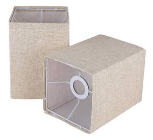 lot 45305 image: Ruiever Square Lampshades Set of 2, Linen Lampshades L6.3x W6.3 x H9.84 High, Easy Assembly Replacement Fabric Lampshades for Table Lamps Floor Lamps, Beige Color Lampshade,