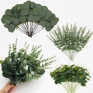 lot 45327 image: VOELIGT 180 PCS 3 Kinds Mixed Eucalyptus Leaves Bulk Faux Eucalyptus Stems Bundle Fake Leaves Greenery for Centerpieces Wedding Bouquet Arrangement Artificial Flowers Fillers