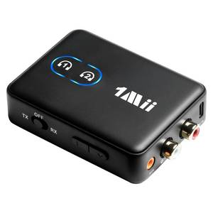 lot 45333 image: 1Mii RCA Bluetooth 5.3 Adapter for TV, 3.5mm AUX Bluetooth Transmitter Receiver for 2 AirPods or Headphones, Home Stereo, Speakers, Projector, Treadmills, PC, with Volume Control, aptX Low Latency