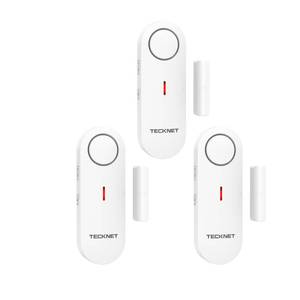 lot 45337 image: TECKNET Door Alarms for Kids Safety, Window Alarm Pool Alarms Door Alarm for Home Security, 2-in-1 Alarm & Chime, 3-Level Volume Control, Wireless Alarm for House Hotel Cars Sheds Caravans (3 Pack)