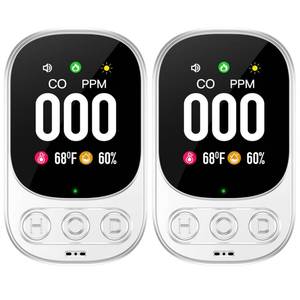 lot 45340 image: Lunarlipes Carbon Monoxide Detector Plug in Wall, 3-in-1 CO Level Monitor Alarm with TempHumidity Sensor, Portable Carbon Monoxide Detectors Easy to Read & Install, for HomeHotelRV (White-2Pack)