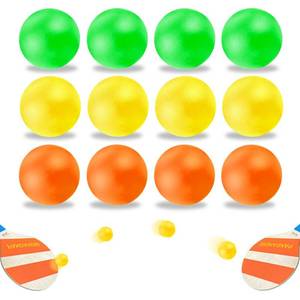 lot 45355 image: Pandahero Beach Paddle Ball Replacement Set - 12 Colorful High Visibility Waterproof Balls, Suitable for Smash Ball, Pro Kadima, and All Kinds of Outdoor Beach Paddle Games