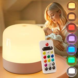 lot 45362 image: COOLNIGHT Baby Night Lights for Nursery,8 Brightness10 Colors Baby Night Light,2400mAh Battery Lamp, RemoteTouch Control, Egg Light for Nursery Lamp, Babywearing, Sleeping