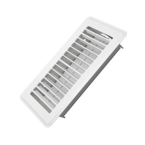 lot 45374 image: Howeall 4 x 8 Floor Register - Heavy Duty Steel Walkable Floor Vents - Easy Adjust Air Supply Lever - Vent Covers for Home (White)