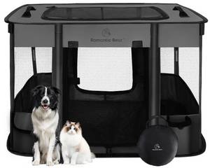 lot 45383 image: Dog Playpen,Pet Playpen,Foldable Puppy Cat Playpen,Portable Exercise Kennel Tent Crate,Water-Resistant Breathable Shade Cover,Indoor Outdoor Travel Camping Use for Small Animals with Carrying Case(M)