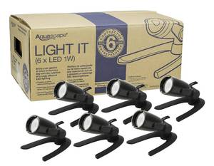 lot 45386 image: $$Aquascape LED Garden and Pond Lighting Six (6) Pack 84045 - Retail $299.7