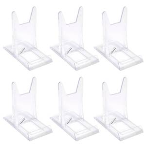 lot 45387 image: Fawnovey 6 Pcs Acrylic Plate Stands Plastic Display Holders, Plastic Display Holders Clear for Wallet Purses Handbag Bag Jewelry Display Adjustable Organizer for Home Office Display Party Decoration