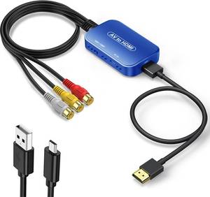 lot 45406 image: Viagkiki RCA to HDMI Adapter, AV to HDMI Converter, RCA to HDMI Composite Audio Video Converter for PS1, PS2, PS3, STB, Xbox, VHS, VCR,Blue-Ray DVD Players(HDMI Cable Included)