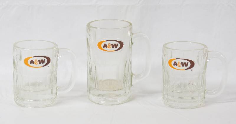 lot 3142 image: Lot of 3 A&W Root Beer Glasses - Very Cool